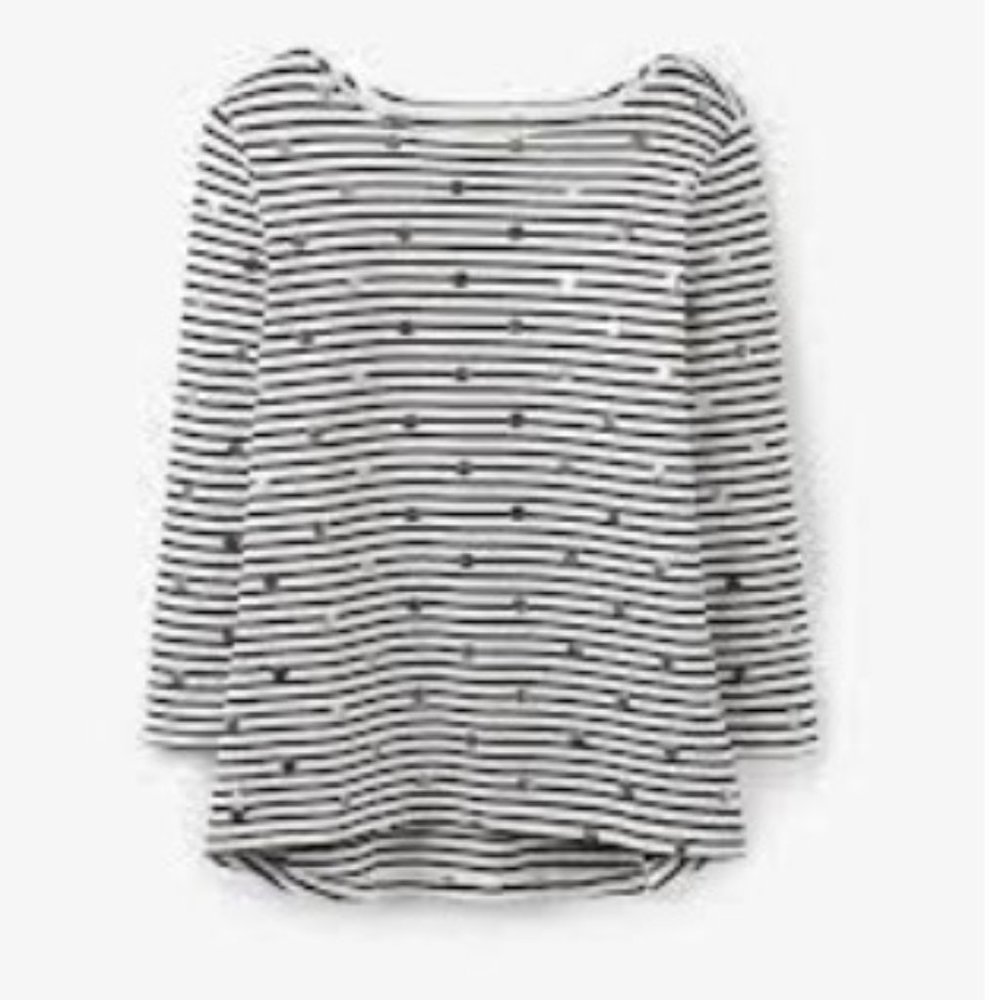 JOULES UK 🇬🇧 - striped and silver polka dot top.